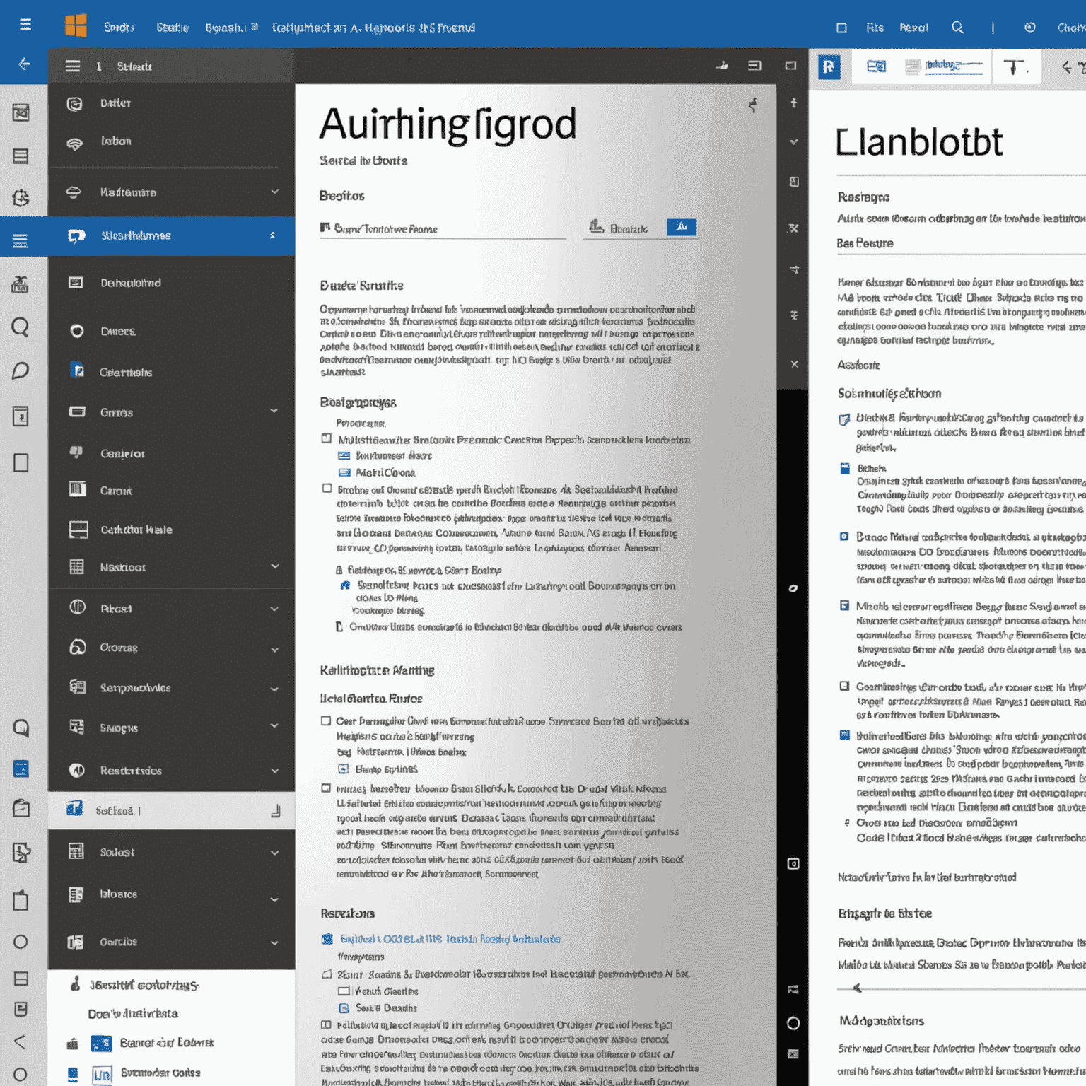 Microsoft Word interface highlighting the Navigation Pane, showing document structure and headings